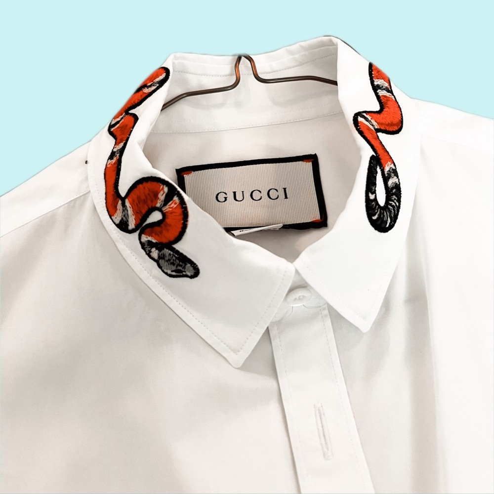 Gucci Cotton Duke shirt with snake